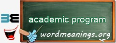 WordMeaning blackboard for academic program